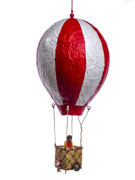 Adventsballon aus Pappmaché, mit Bastelanleitung.