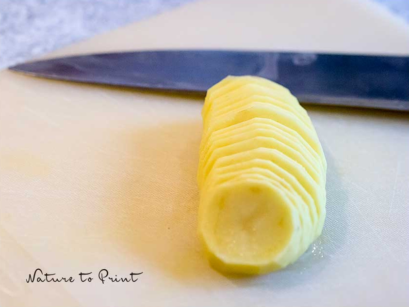 Von Hand geschnitten: Ofenchips für Feinschmecker Kartoffelchips aus dem Ofen