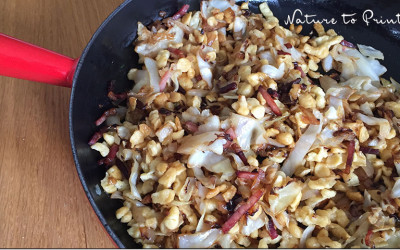 Allgäuer Krautspätzle mit frischem Weißkohl