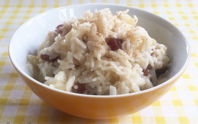 Süßer Reis mit Apfelkaramell. Saftig, süß und so lecker.