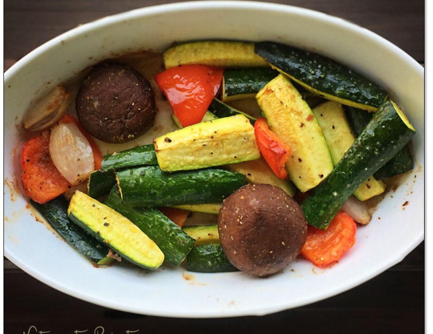 Mediterranes Ofengemüse, leicht, gesund und lecker.