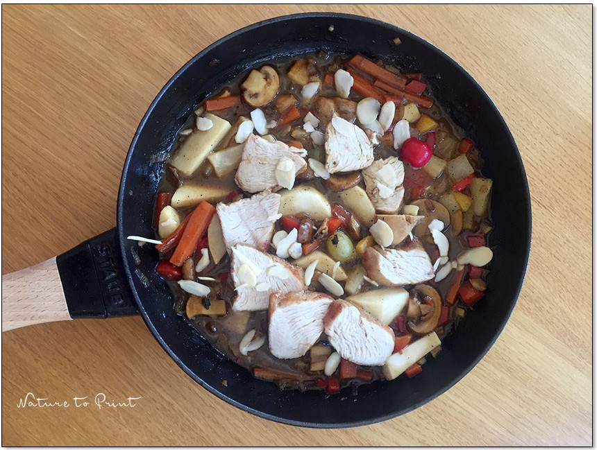 Mairübchen süß-sauer mit Putenfilet