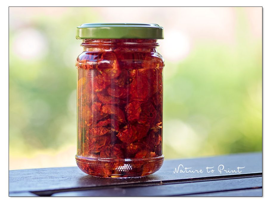 Getrocknete Tomaten in Öl eingelegt