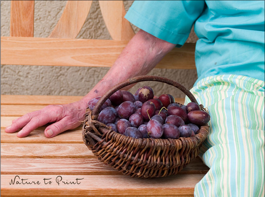 Omas genießt die Auszeit auf ihrer Sitzbank vor dem Haus. Omas genießt die Auszeit auf ihrer Sitzbank vor dem Haus.