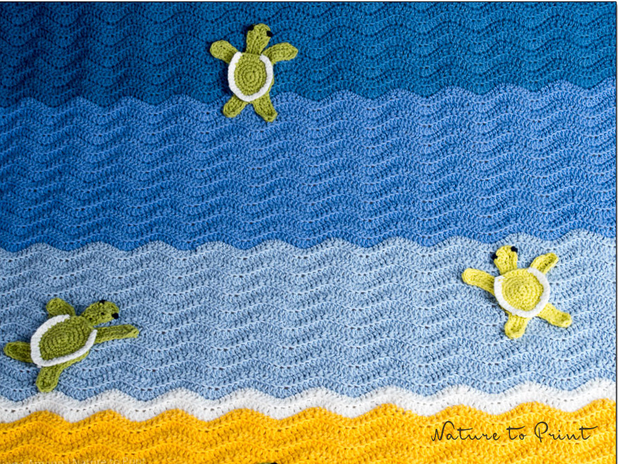 3 Schildkröten auf der Babydecke Turtle Beach