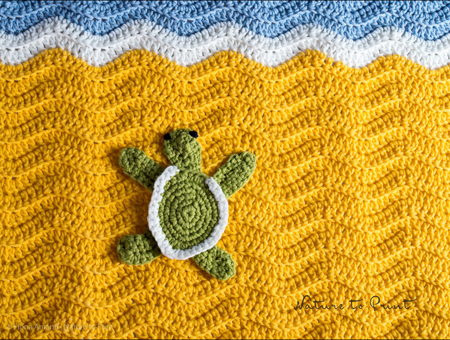 Plastisches Wellenmuster auf Babydecke Turtle Beach